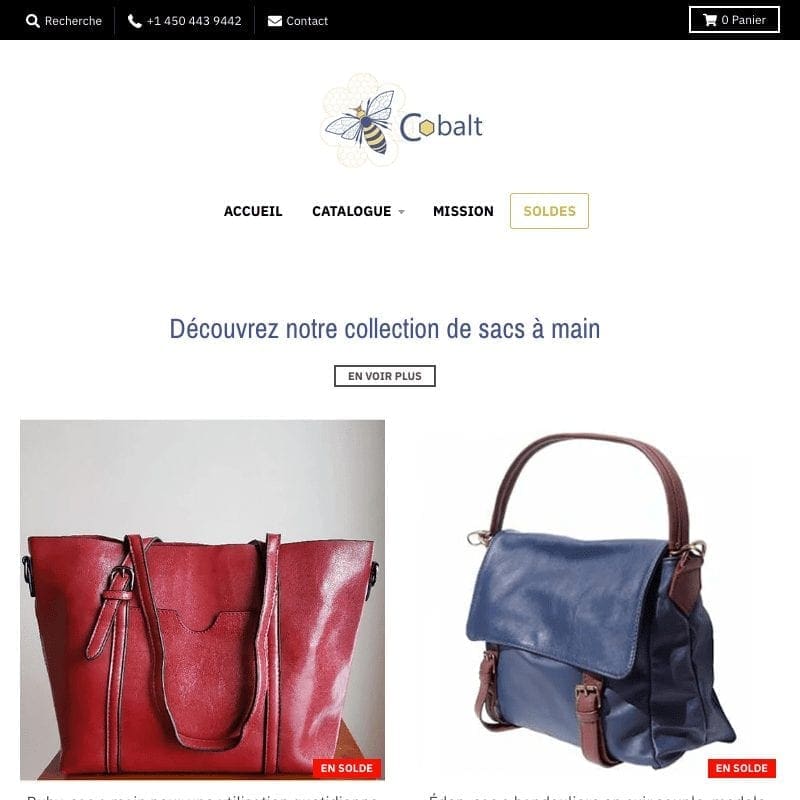 Experts de boutiques Shopify - La Fabrique Shopify Montréal abeillecobalt.com custom