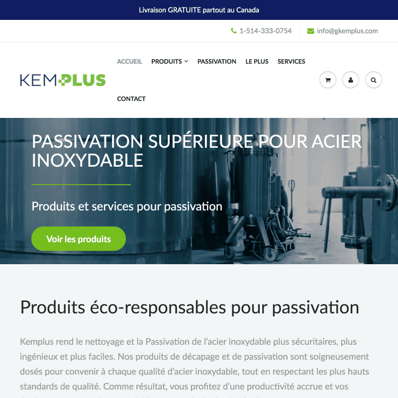 Experts de boutiques Shopify - La Fabrique Shopify Montréal gkemplus.com e1628183354810
