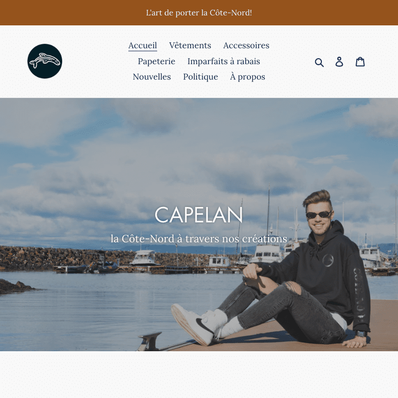 Experts de boutiques Shopify - La Fabrique Shopify Montréal capelan.ca custom