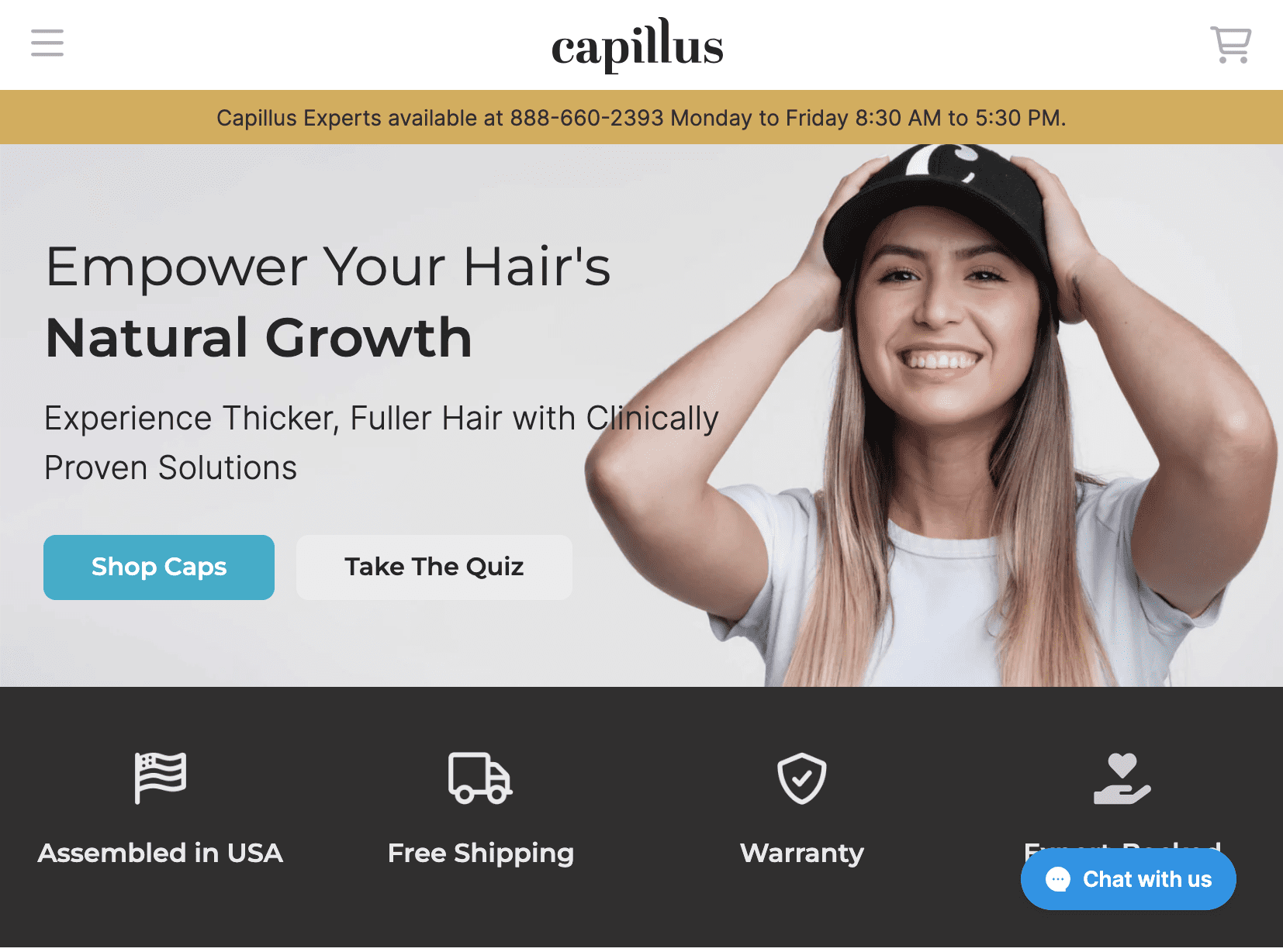 Experts de boutiques Shopify - La Fabrique Shopify Montréal capillus.ca